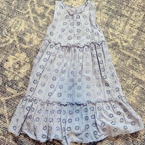 Mini Boden girls eyelet sleeveless dress 5-6Y